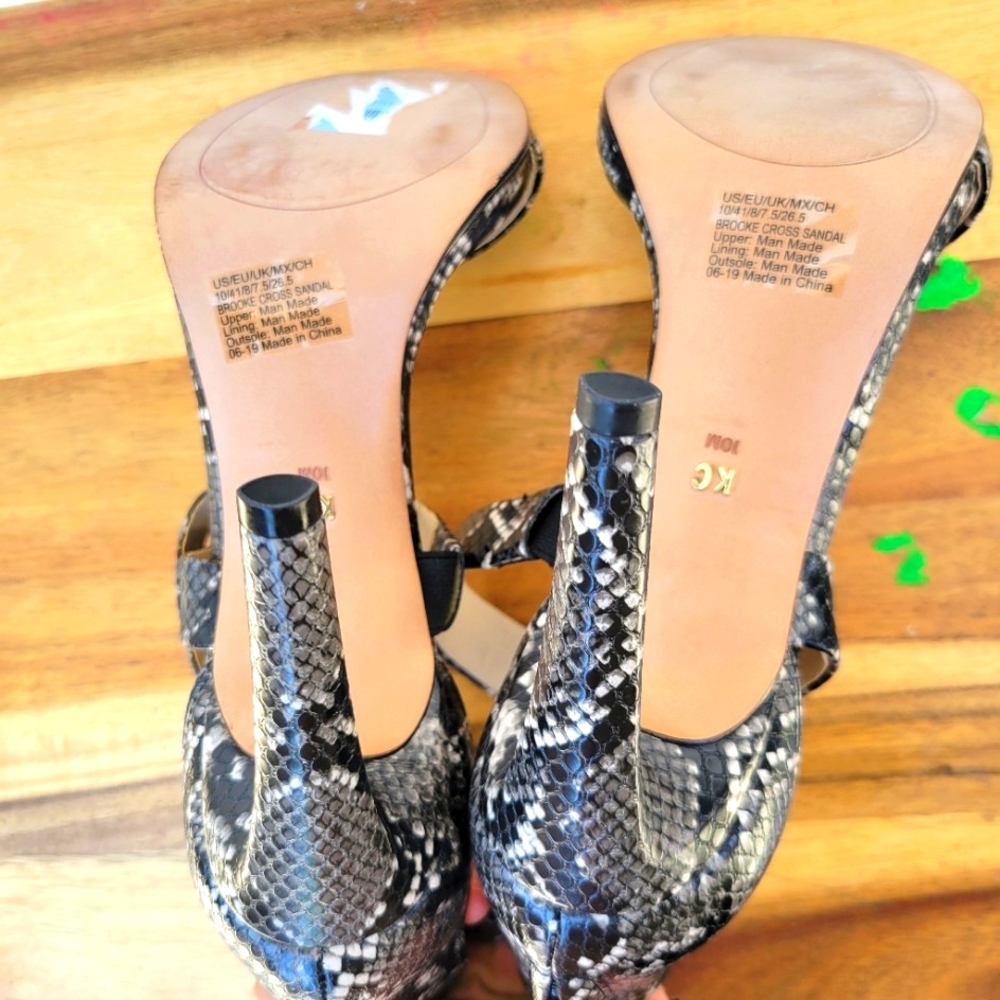 Kenneth Cole New York Brooke Cross Sandal Women's Size 10 - Picture 15 of 16